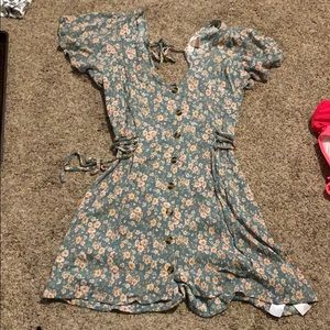 Mini summer floral dress